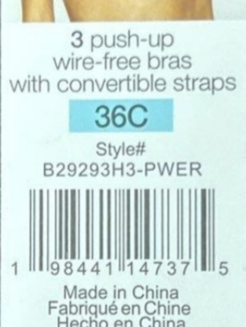 SOPHIE B Cream Convertible Strapless Bra with Removable Straps Size 36 C. - Picture 8 of 9